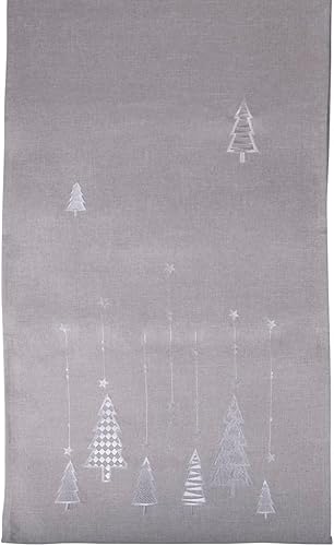 Miniatura 2 de Villa dEste Home Tivoli Christmas Runner Grey 175x40cm, Tree Decoration, Xmas, Rosso, M