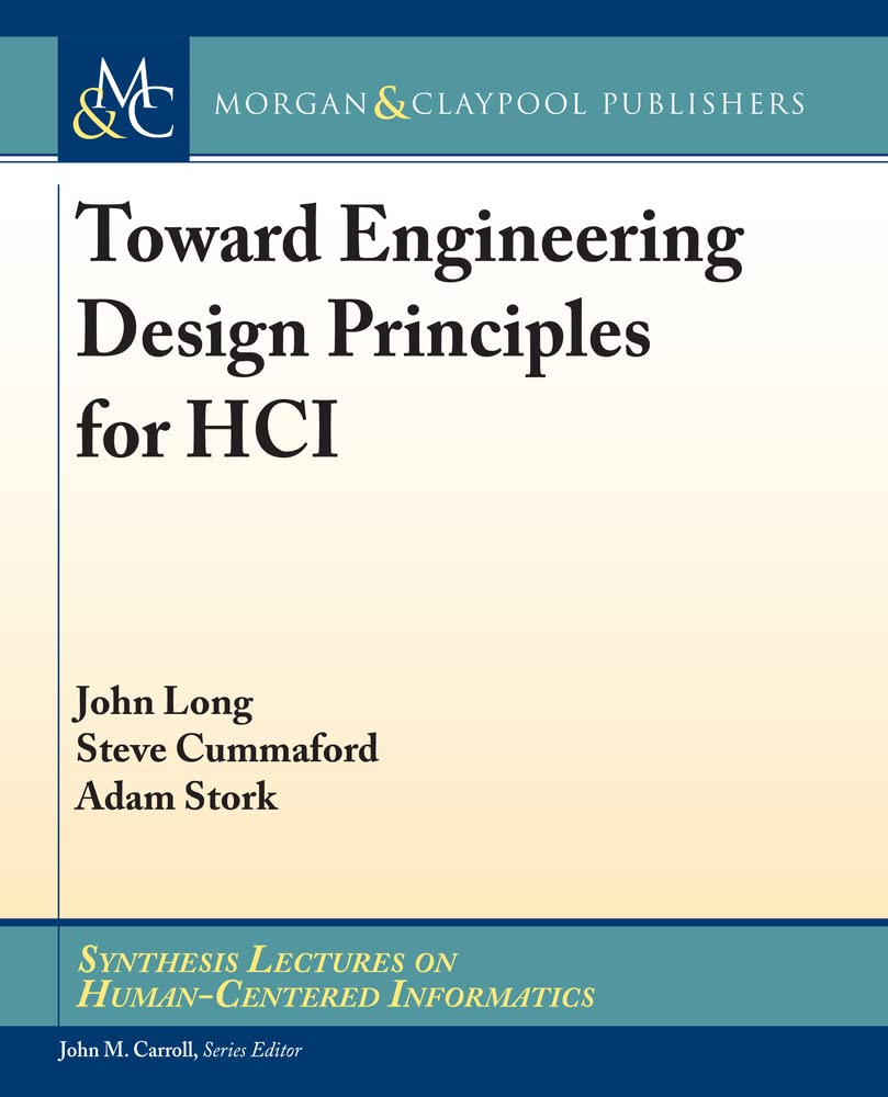 Buy Toward Engineering Design Principles for HCI — BookShops.in