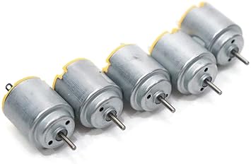 erh india dc Motor Mini Electric Motor Carbon Brush high Speed Torque Electric Toy Cars Engine Motor kit, for DIY Fan Toys Cars Models (Pack of - 5)-Multi Color