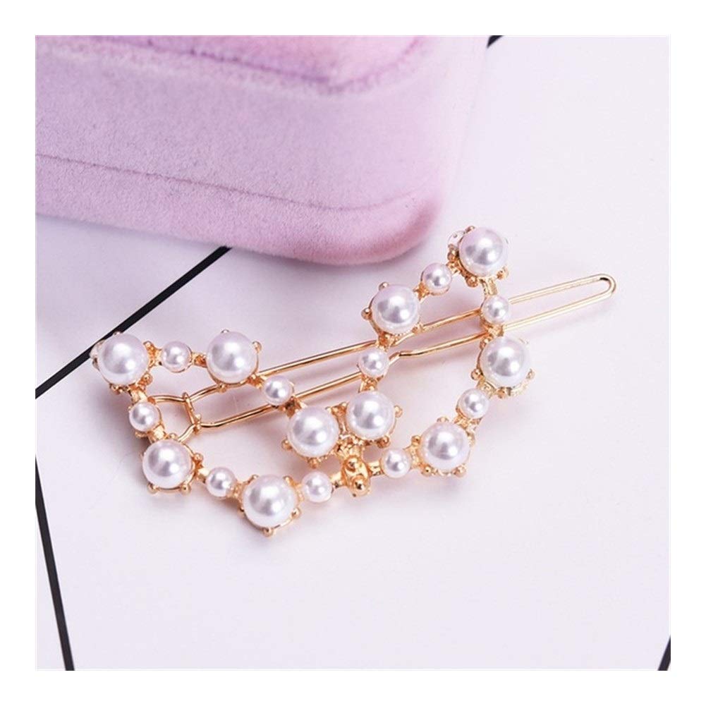 chenran Fashion Fashion Crystal Pearl Hair Clips Metal Hairclip Elegant Barrette Bobby Hair Pins Wedding Hair Styling Tool Hair Clips For Women Hair Clips (Color : 7)