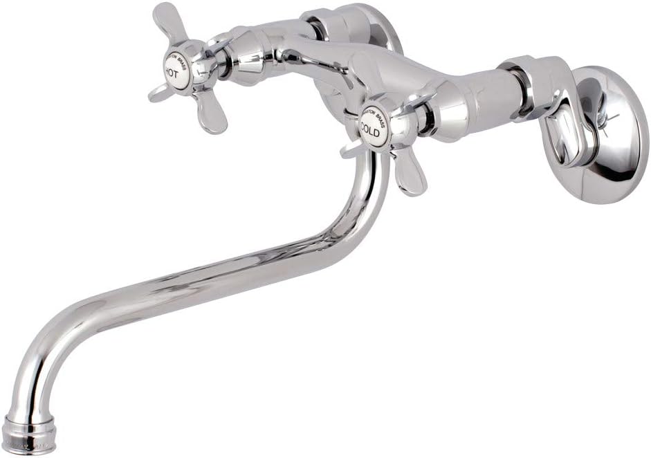 Essex Polished Chrome Two-Handle Wall Mount Bathroom Faucet