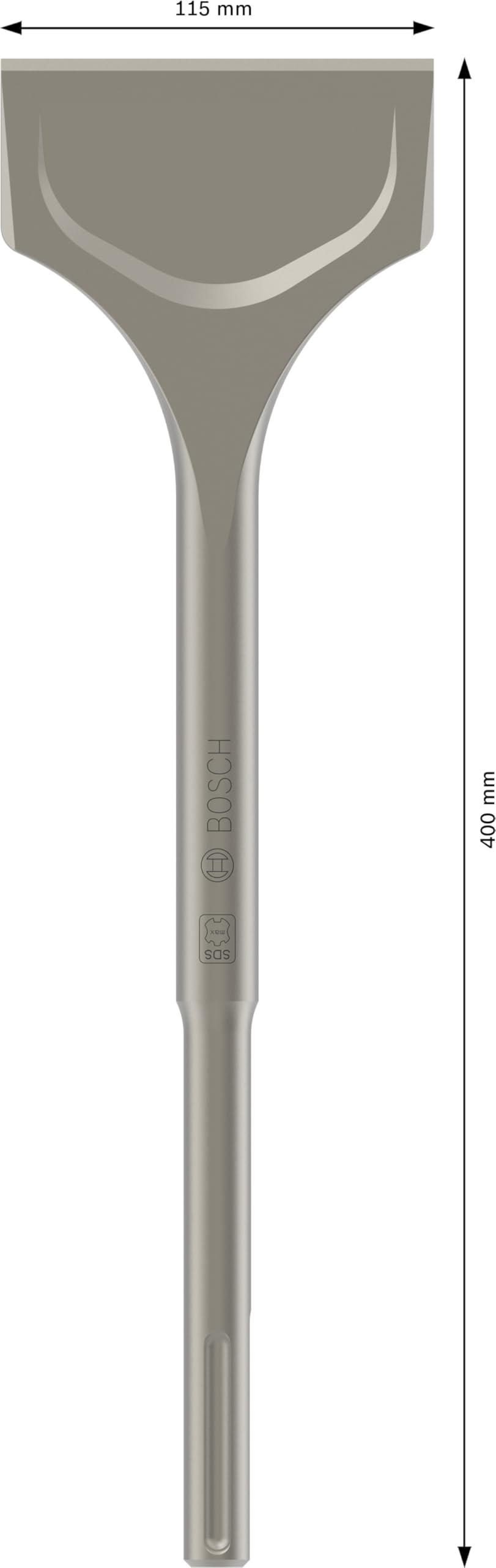 Bosch Accessories 2608690199 Burin bêche SDS-Max 400 x 115 mm, Gris