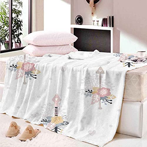 Couverture polaire pour toutes les saisons plaid lit rose 150x200 - 5