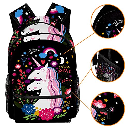 Sac à dos licorne pour sac d'école adolescent résistant à l'eau - 3