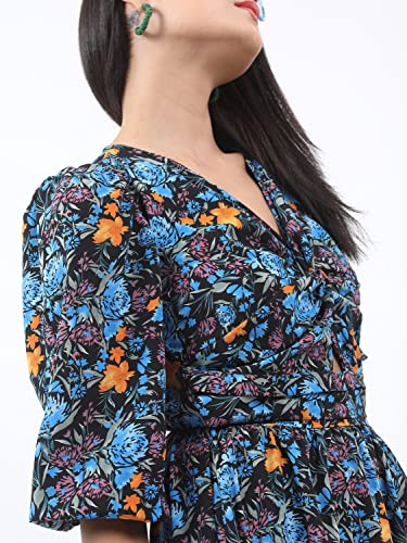 Image of Ketch Women's Fit and Flare Short Length Regular Fit Printed Short Sleeve Dress