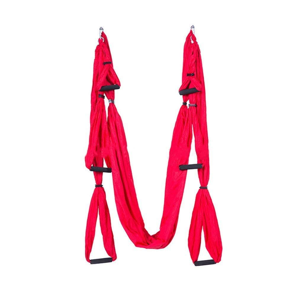 Aerial Yoga Hängematte， Yoga Hängematte Ock Fühlen Sie Sich Weich Inverted Inverted Yoga Stretch Band Dispenser Und Erweiterung Mit 8 Farben Zur Auswahl Geeignet Für Aerial Yoga,Red-250x150cm
