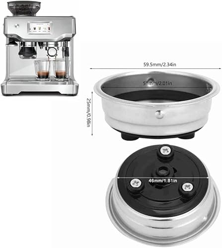 Miniatura 2 de Haofy Cesta de filtro de café, filtro de café desmontable, filtro de acero inoxidable, accesorio de filtro para máquina de café para oficina en casa