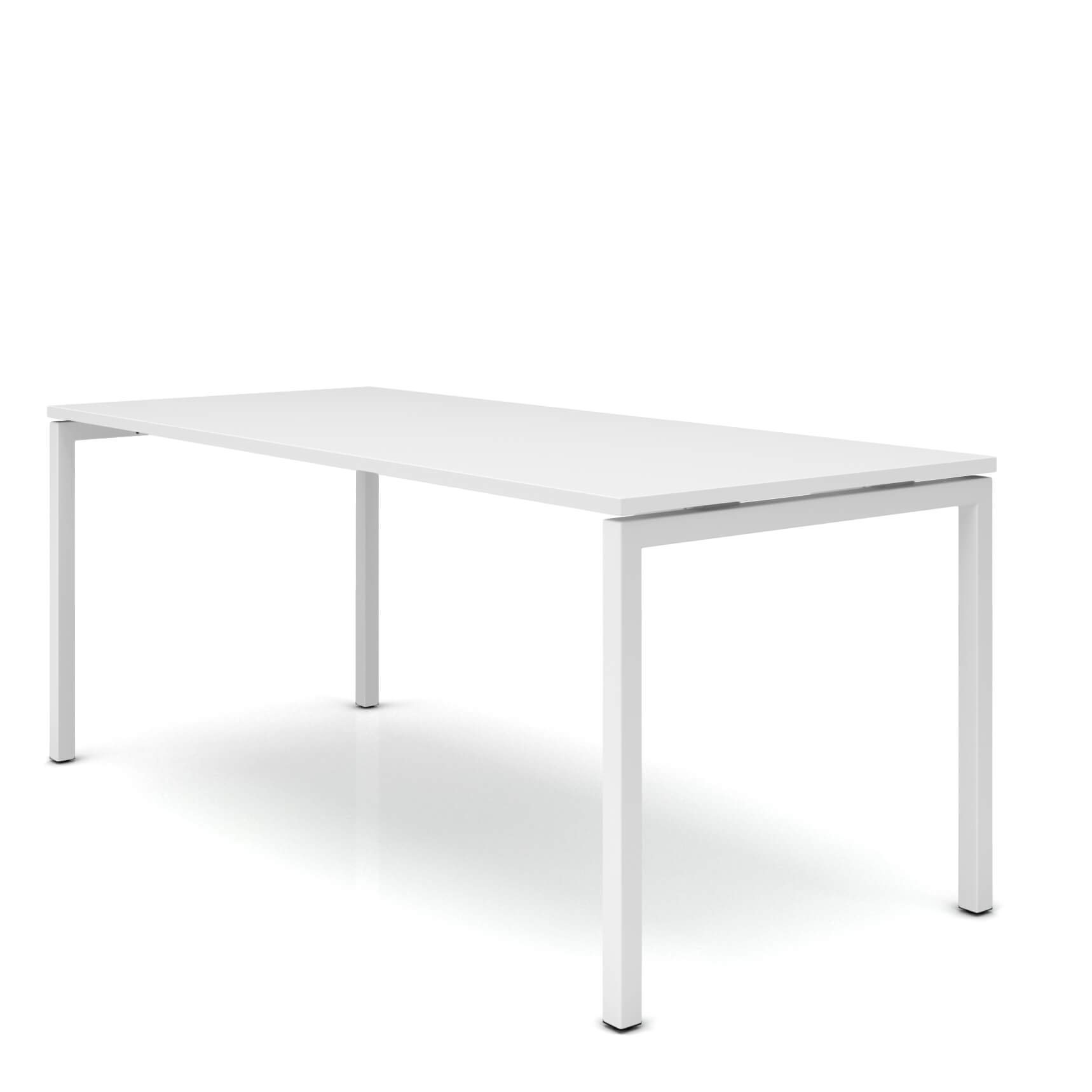 Weber Büroleben GmbH Profi Besprechungstisch 180x80cm NOVA U 4-6 Pers. Konferenztisch Meetingtisch, Gestellfarbe:Weiß