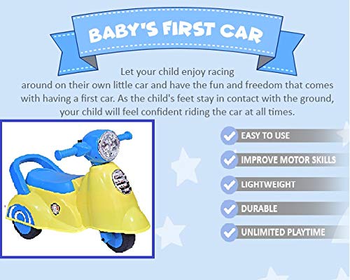 JoyRide Baby Ride ON Italian Scooter (Yellow), Toddler 4