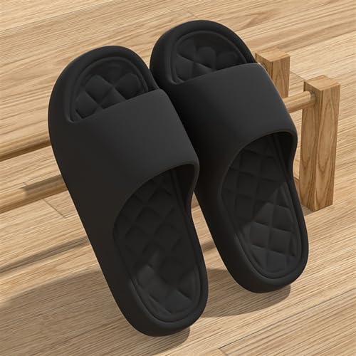 Beach Sandals Soft Slippers Open Toe Slide Sandals, Lightweight Soft, Indoor Outdoor Slippers dor Women and Men Outer Slippers(Black,40-41)2