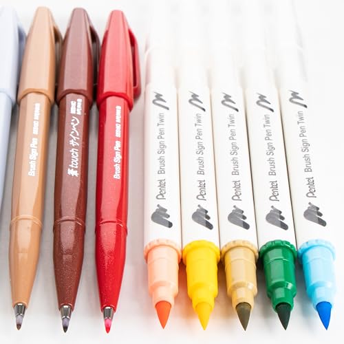 Kit de bolígrafos y pinceles Pentel Carrie Walker, 13 piezas miniatura 5