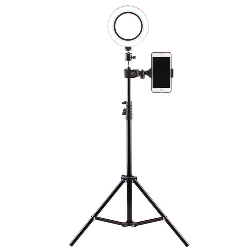 Stepless Dimmable Led Selfie Ring Light Camera Makeup Video Live Beauty Continuous Lighting Cell Phone Holder with Stream Clip Adjustable Desk Lamp Countertop Vanity Mirrors