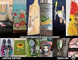 TOOLI-ART Zestaw 48 markerów akrylowych, edycja limitowana, 0,7 mm, bardzo cienka końcówka do malowania skalnego, szkła, kubków, drewna, metalu, płótna, DIY, konturowania, nietoksyczne, na bazie wody