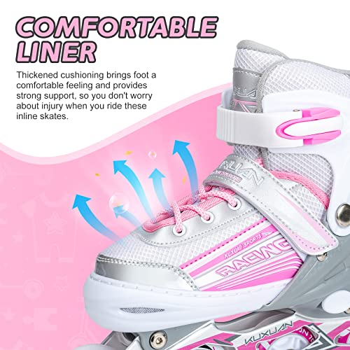 Kuxuan Skates Inline Skates Adjustable for Kids,Girls Skates with All Wheels Light up,Fun Illuminating for Girls and Ladies by Kuxuan skates - Image 4