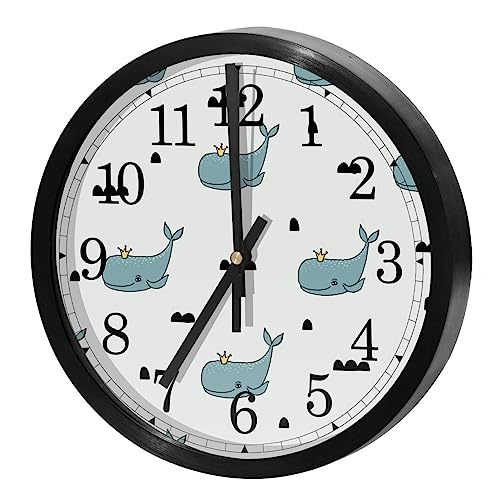 Horloge murale silencieuse à quartz sans tic-tac à piles pour maison et école