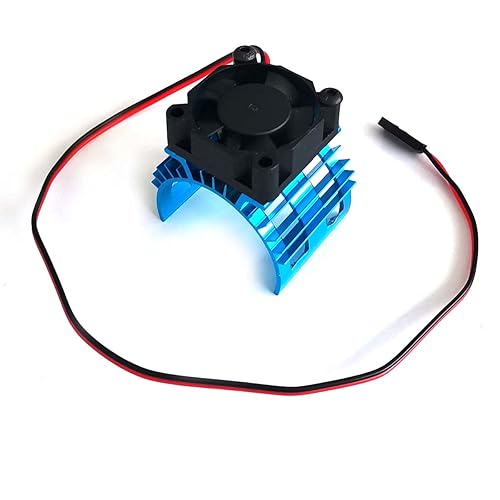 Miniatura 4 de DEVMO Disipador de calor de aleación con ventilador de enfriamiento de 5 V para 1/10 coche 540 550 3650 tamaño motor sin escobillas motor control