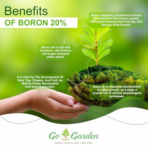 Image of Go Garden Boron 20% Micronutrient Fertilizer for Plants 250g | Water Soluble Boron Powder | Supports Flowering, Fruit Development & Vegetable Growth | Suitable for Garden, Nursery & Agriculture Use