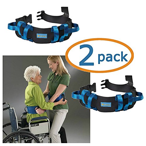 Gait Belt Transfer Belt 2 Pack with Quick Release Lifts Medical Safety Belts for Elderly to Lift and Transfer Physical Therapy Belt Straps and Elderly Care Lifts