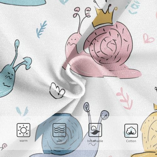 Wusikd Cute Snails Girls' Underwear Cotton Crowns Girls Briefs Soft Toddler Underwear 2T3