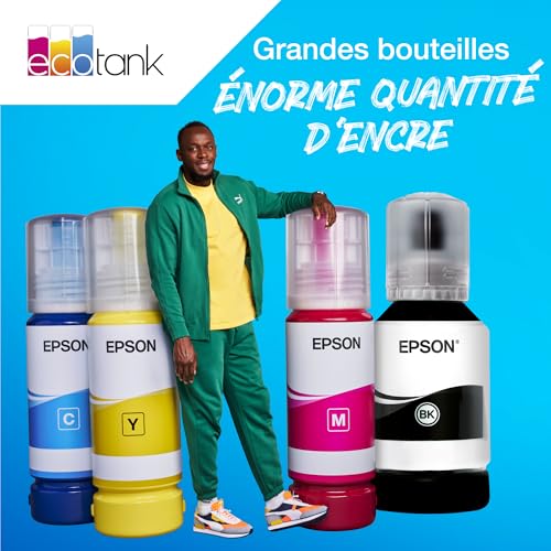 Epson Jaune 113 EcoTank Jaune pigmenté, Bouteilles d'encre d'origine, ET-5150 ET-5170 ET-5800 ET-5850 ET-5880 ET-16600 ET-16650