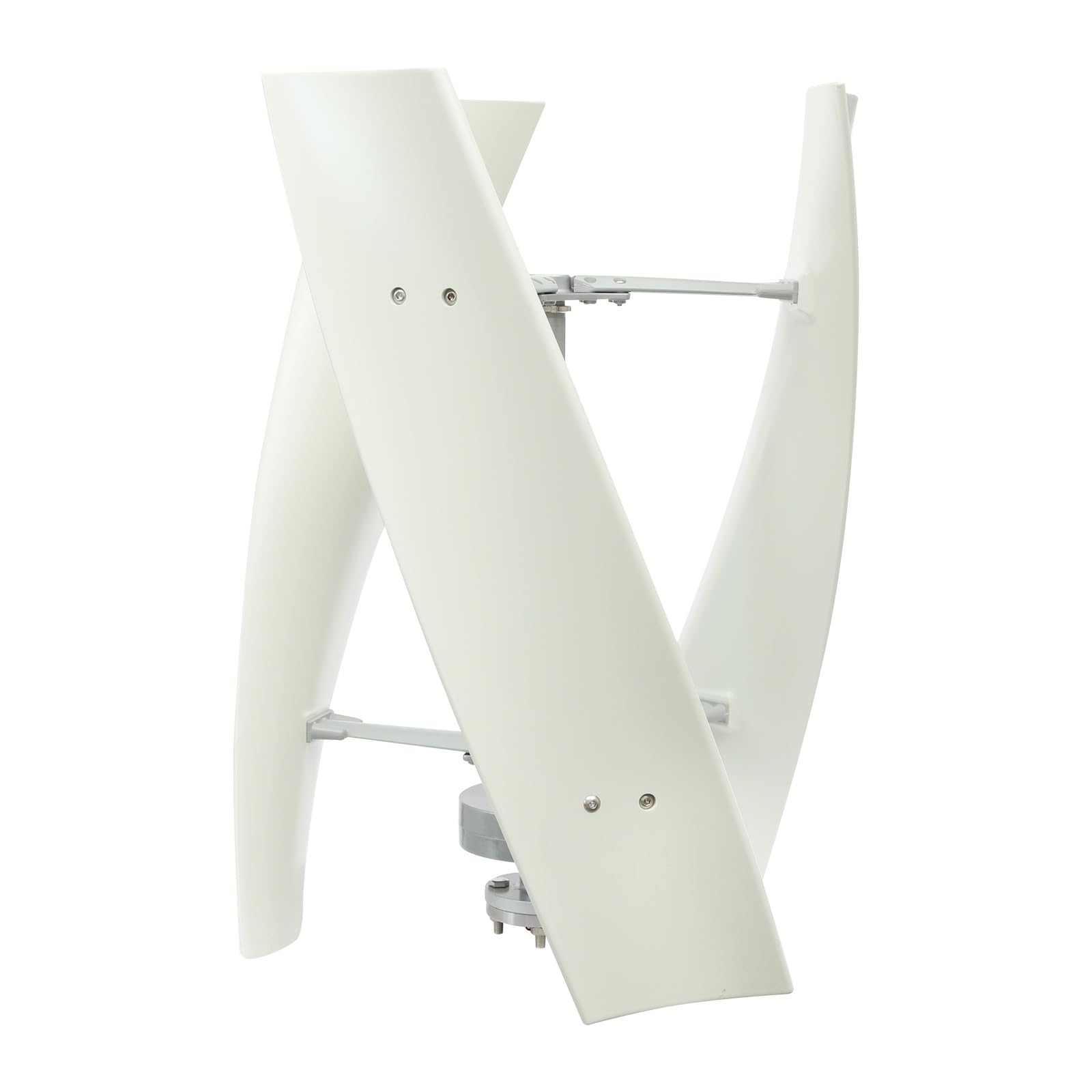 Vertikale Windturbine 100W 12V Weiß - Leiser Windgenerator mit Permanentmagnet-Lagergenerator für Haus Boot Wohnmobil, Startwindgeschwindigkeit 2,5 m/s