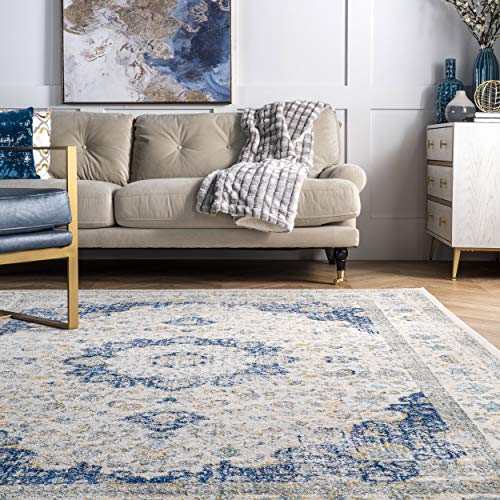 nuLOOM Paisley Verona Vintage Persian Area Rug, 3' x 5', Blue