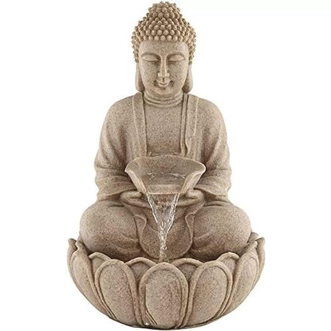 Buddha Water Fountain Indoor Water Feature Meditation Peaceful Statue for Home & Office Decor-image-13