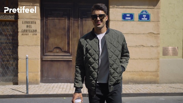 Pretifeel Mens Bomber Jackets Diamond Quilted Fall Winter