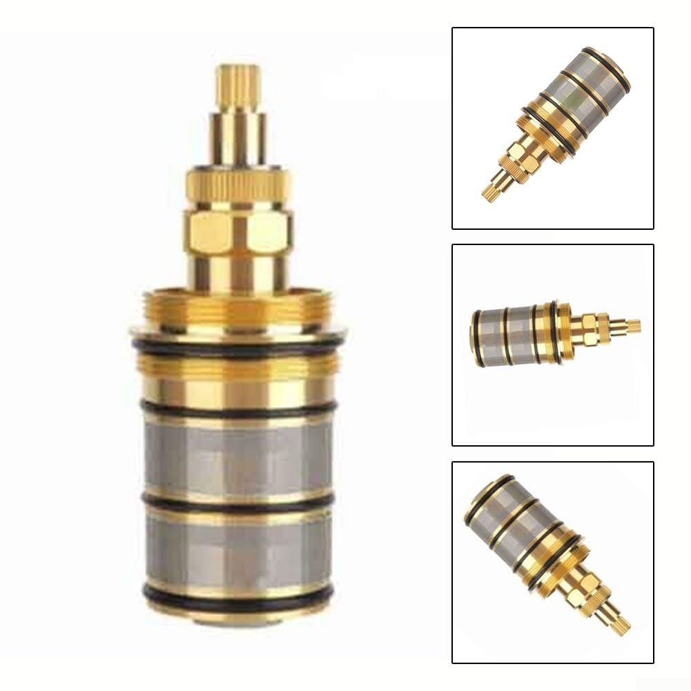 Cartouche thermostatique en laiton, cartouche de douche de rechange en laiton, 20-48 ℃ pour mitigeur de bain, cartouche de barre de valve de douche, bobine de contrôle de température constante