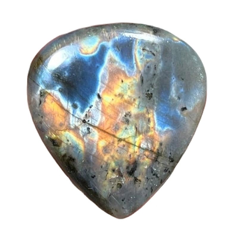 Labradorite naturelle pour fabrication de bijoux, pierre cabochon poire 33x30mm à sertir