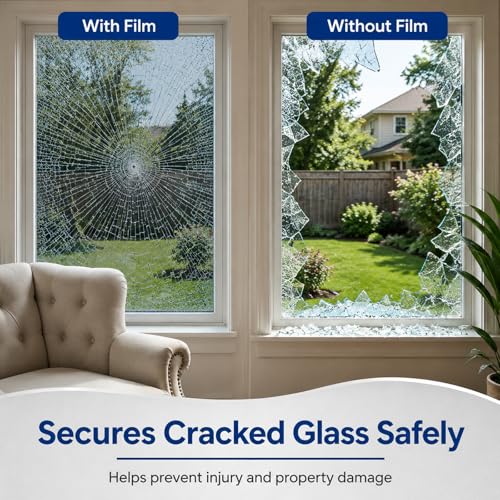 Image of WPCTEV One Way Window Privacy Film, See Out Not in Daytime Mirror Tint for Home, Heat Blocking Window Film with Sun & UV Control Static Cling Reflective Glass Covering Black Silver 17.5Inch x 6.5Feet