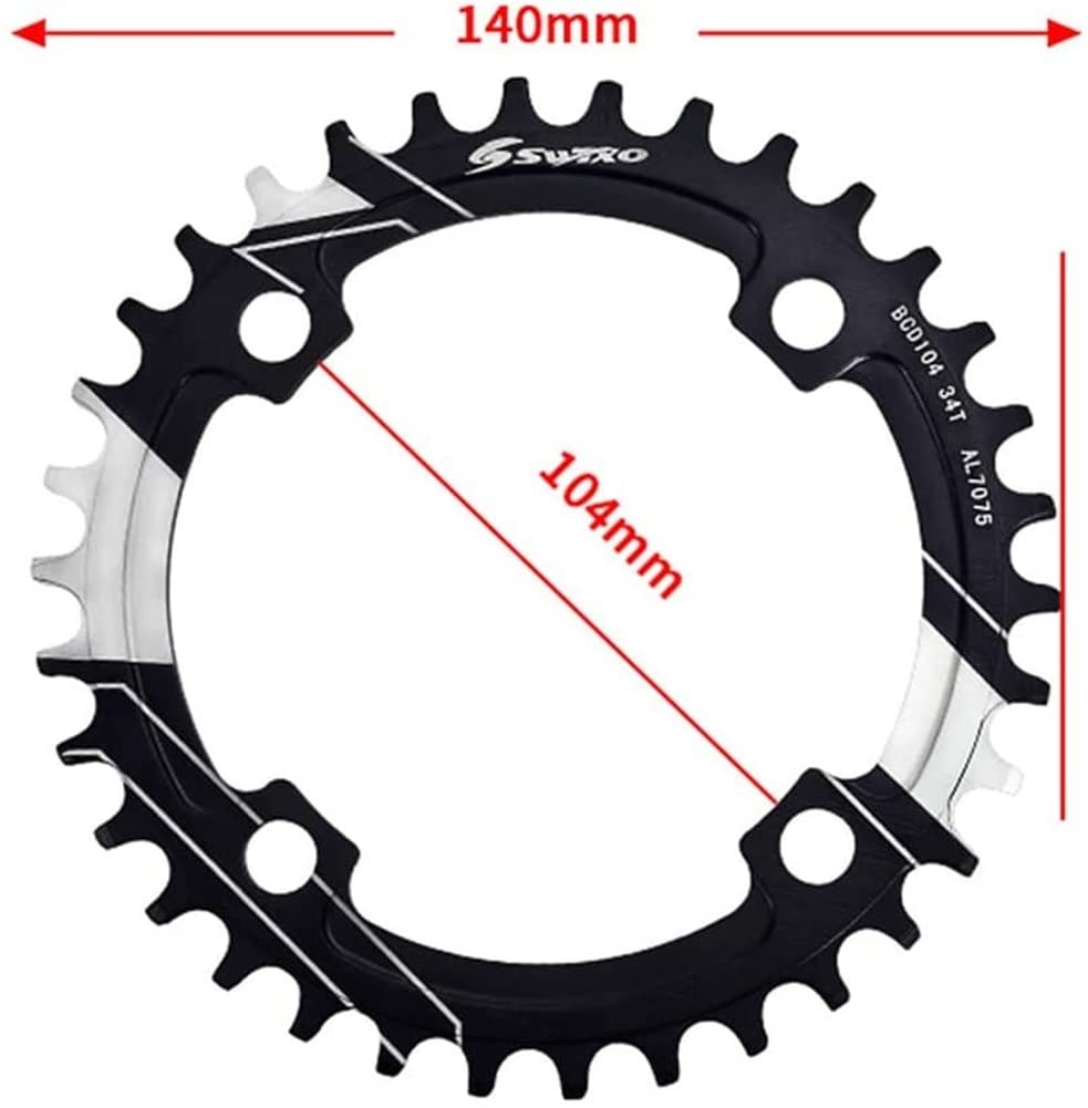 104/64 BCD Bicicletta Manovella 170/175mm MTB Guarnitura 8-12 Velocità In Lega Di Alluminio Manovelle A Foro Quadrato Misura Singolo/doppio Anello A Catena - Foto 4