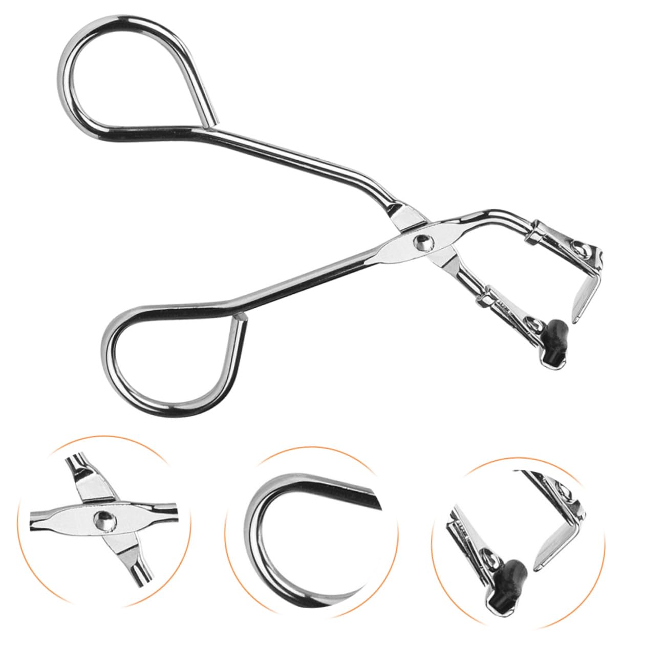 MAGICLULU Piegaciglia in Acciaio Inossidabile Portatile Argento, Strumento Pratico per Arricciare le Ciglia, Leggero e Curvo, per Trucco Professionale Quotidiano