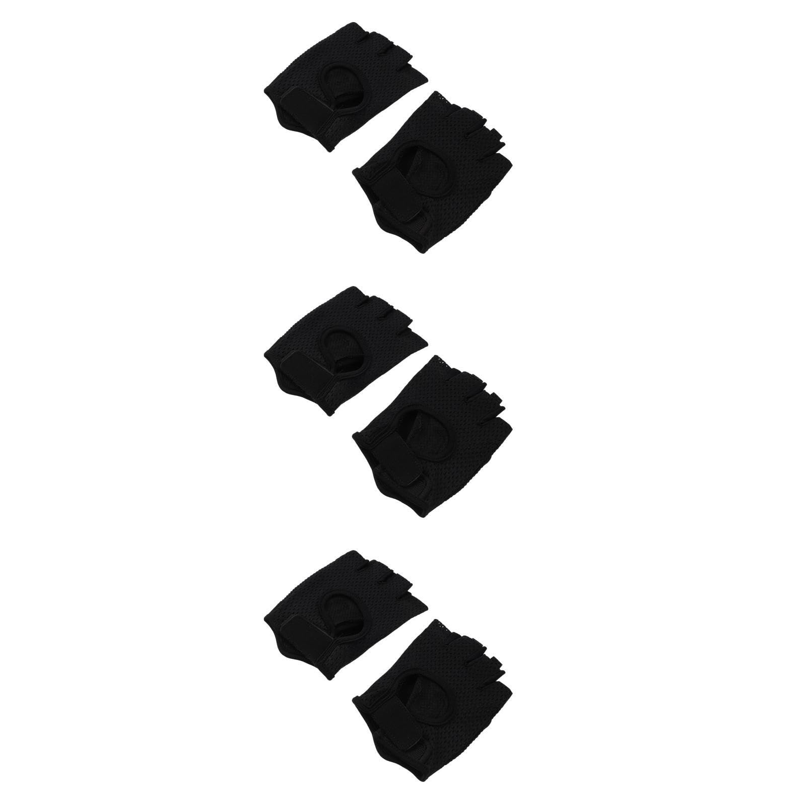 SUPVOX 4 Paia Di Guanti Fitness Traspiranti In Gel Di Silice Da Uomo Con Cinturino Ammortizzante