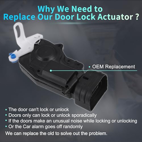 Image of X AUTOHAUX Replacement Rear Left Driver Right Passenger Side Power Door Lock Actuator Motor for Toyota 4Runner 98-02 Door Latch Actuator Assembly Replace No.6914035060 /6913035060 Black 1 Pair