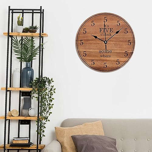 Reloj de Pared Analógico PVC 15x15 in Silencioso miniatura 6