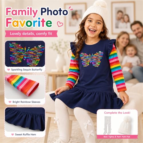 Image of VIKITA 2017 Girls Embroidery Cotton Long Sleeve Flower Dresses LH5460 for 1-8 Years ?-