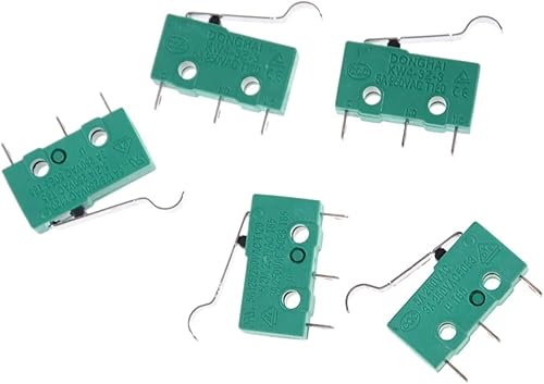 Switches Limit Switch 3 Pins Micro Touch Switches NO+NC 5A 125VAC 250VAC Mini Limit Switch Micro Switch Microswitches with Hinge Lever 5pcs
