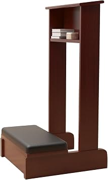 Prayer Bench for Kneeler Prayer Church Kneeling Stand Stool Prayer Table at Home Kneeling Chair 20x16.5x33 in Meditation Stool Church Table with Shelf and Kneeling CushionsBrown
