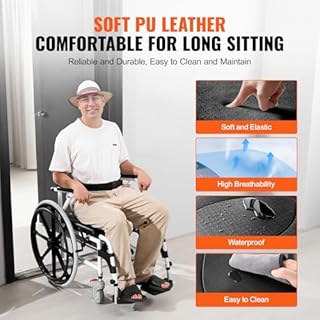 VEVOR Shower Wheelchair, 17.5in Width Aluminum Alloy Bathroom Wheelchair for Inside Shower, Adjustable Rolling Shower Chair w/Brake for Disabled Adult, 300 lbs Capacity Shower Commode Transport Chair