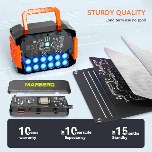 Image of MARBERO 88.8Wh Portable Power Station with 30W Solar Panel 150W Peak Camping Solar Generator Power Bank with AC Outlet(2*AC,2*USB A, 2*USB C,) for Outdoor Travel Home Emergency Blackout Hurricane
