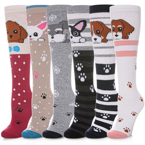 Image of Color City Girls Socks Knee High Stockings Cartoon Animal Warm Cotton Socks