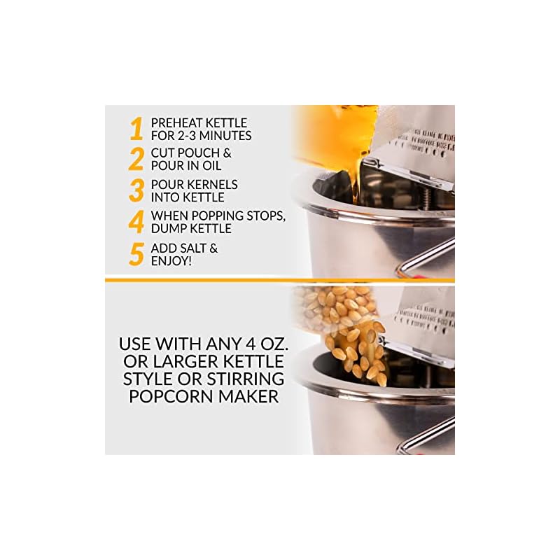 Nostalgia KPP424 Best Tasting Premium 4-Ounce Popcorn, Oil & Seasoning Salt All-In-One Packs - 4 Ounce (Pack of 24) - Image 6