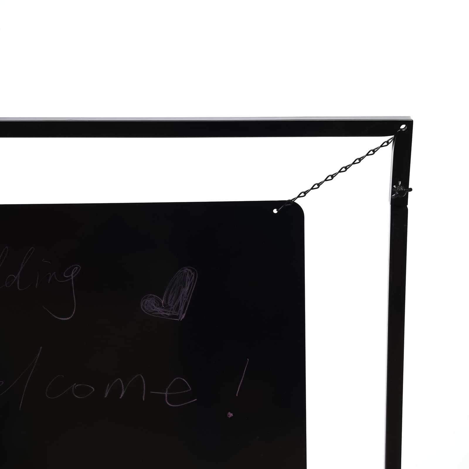 100 x 75 cm Cartel de bienvenida personalizado, negro, soporte de metal para varias ocasiones