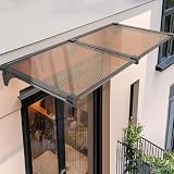 Copertura per porta anteriore e posteriore Aw in alluminio per esterni, protezione solare e R, tettoia per portico 50 x 190 cm (20 x 75) scudo dalle intemperie.