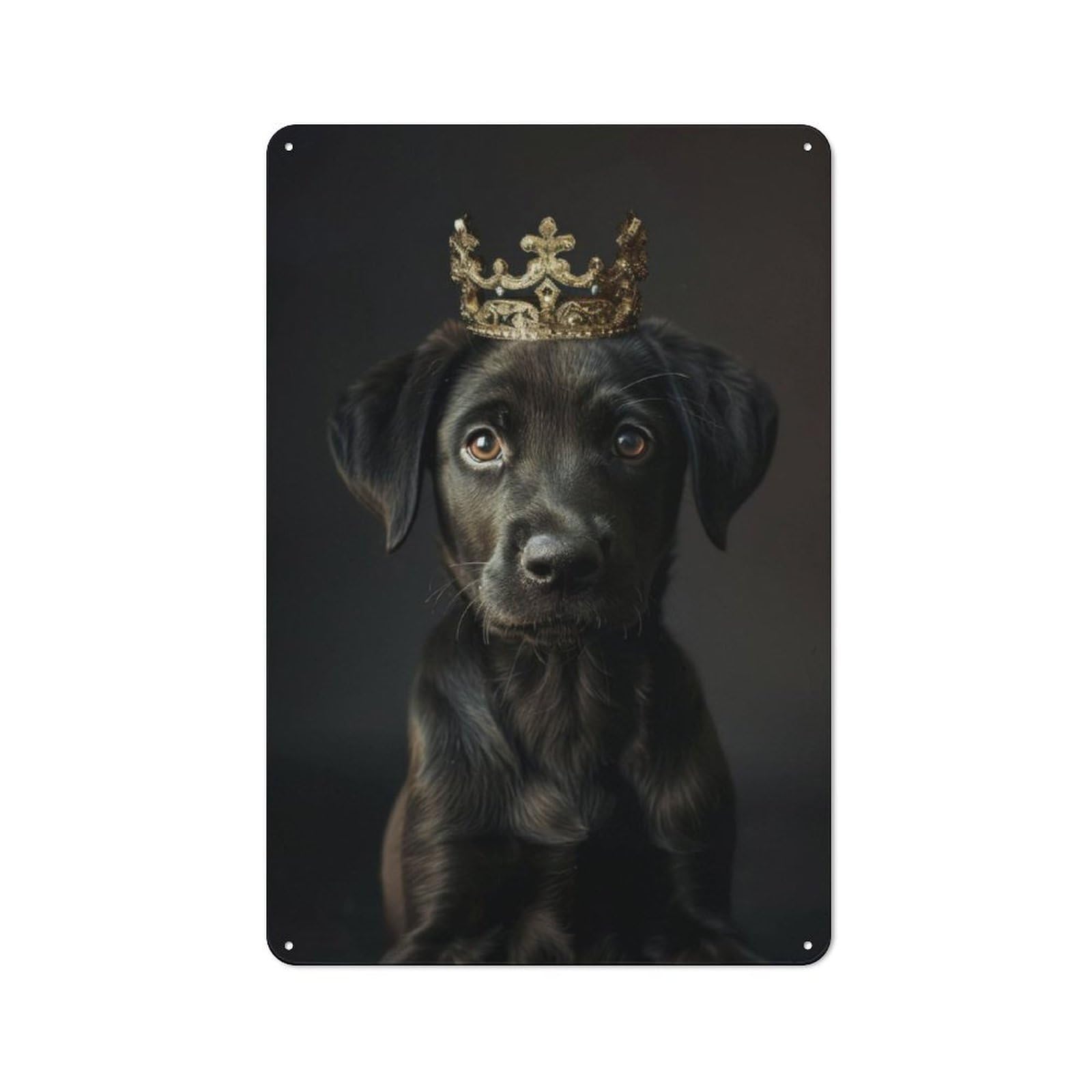 Junmoney Dog King Vintage Tin Sign 30X20cm For Garden Room Or Summerhouse, For A Newly Organised Room And Metal Sign Display