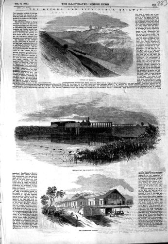 TRAIN 1852 FERROVIAIRE D'OXFORD BIRMINGHAM SOLIHULL HARBURY TRAIN 1852 FERROVIAIRE D'OXFORD BIRMINGHAM SOLIHULL HARBURY