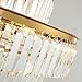 Modern Crystal Chandelier Ceiling Light, Gold Chandelier Pendant Lighting, Luxury Chandelier Light Fixture for Kitchen Bedroom Dining Room Living Room, Dia 24 Inch Crystal Hanging Light