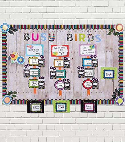 Image of Carson Dellosa 219-Piece Chalkboard Cutout Letters, 4 inch Colorful Upper and Lowercase Alphabet, Numbers, Punctuation, and Symbols for Bulletin Board, Posterboard, Party, and Classroom Decor