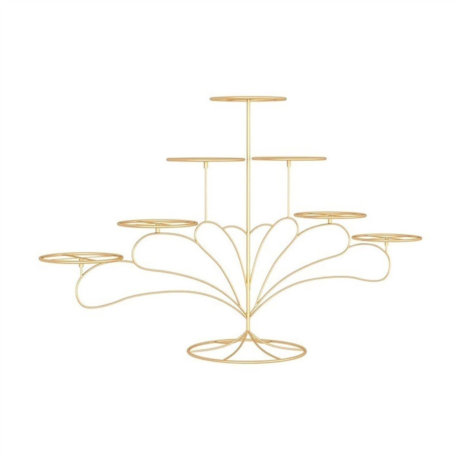 guiling-1986 Cake stands Seven Layer Large Capacity Cake Rack Multiple Dessert Display Wedding Party Decoration and Placement Table Dessert stands(Gold)